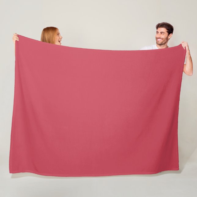 Ziegelrot (Vollfarbe) Fleecedecke (Beispiel)