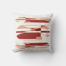 Ziegelrote Koralle Beige Off-White modernistisches
