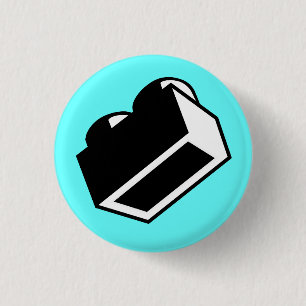 Ziegelstein 1 x 2 durch Customize mein Minifig Button