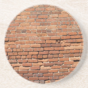 Ziegelstein, Felsen, Steinserie Alte geerdigte Zie Untersetzer