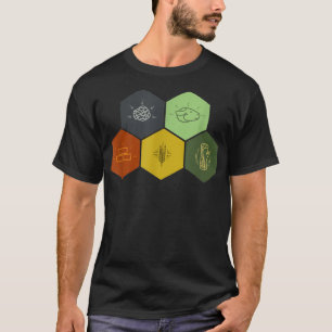 Ziegelstein, Holz, Rock, Weizen & SheepBoard T-Shirt