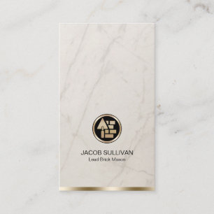 Ziegelstein Mason Mauerbau Visitenkarte