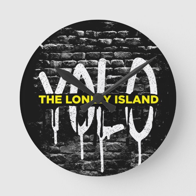 Ziegelstein-Tropfen Runde Wanduhr (Vorderseite)