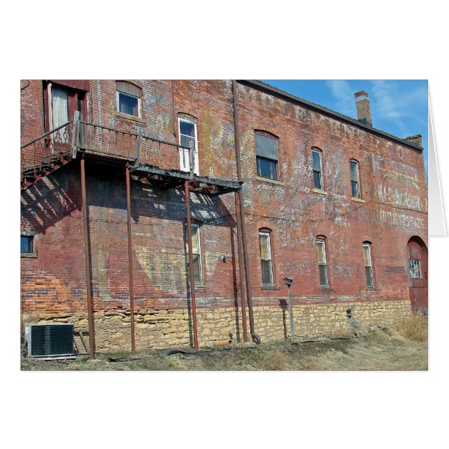 Ziegelstein und alte Farbe (Vorderseite (Horizontal))