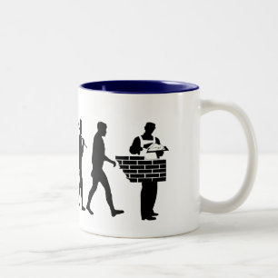 Ziegelsteinschicht Maurer Brickies Geschenke Zweifarbige Tasse