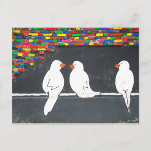 Ziegelvogelwand : Graffitiwand Postkarte