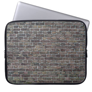 Ziegelwand alte, dunkle Backsteinwand Laptopschutzhülle