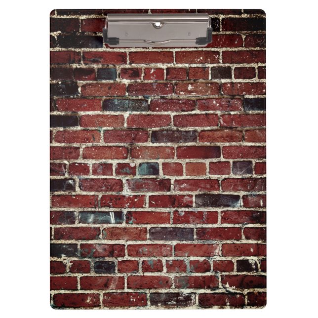 Ziegelwand Coole Textur Klemmbrett (Vorderseite)