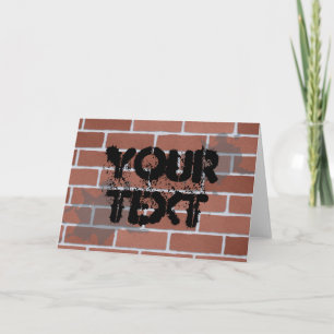 Ziegelwand, IHR TEXT Karte