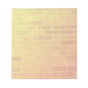 Ziegelwand in Orange und Gelb Notepad Jotter Notizblock