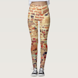 Ziegelwandmuster Leggings