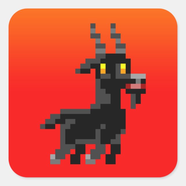 Ziegen-Aufkleber Quadratischer Aufkleber (Vorderseite)