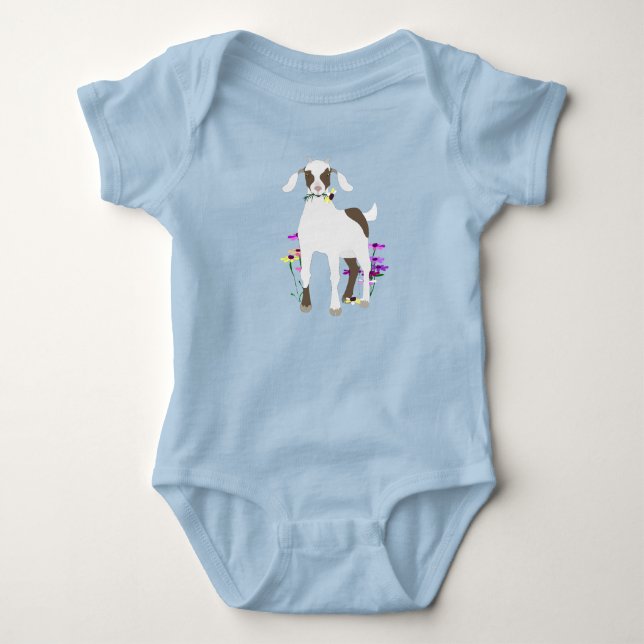 Ziegen Baby Bodysuit Strampler (Vorderseite)