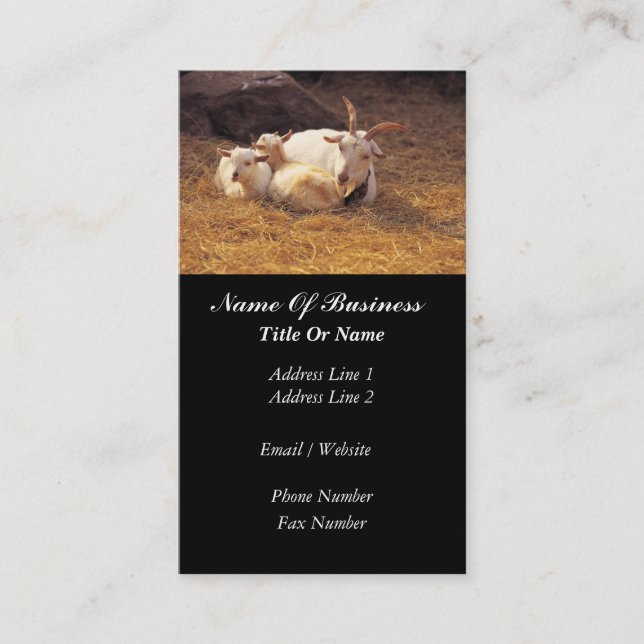 Ziegen-Bauers-Geschäfts-Karte Visitenkarte (Vorderseite)