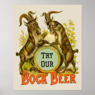 Ziegen Bock Bier Werbung Poster