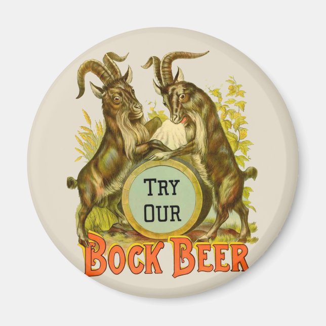 Ziegen Bock-Bierwerbung Magnet (Vorne)