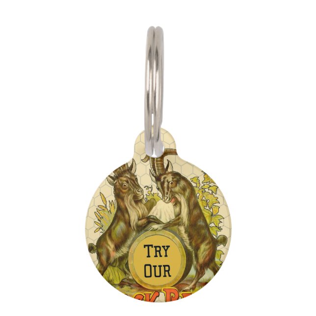 Ziegen Bock-Bierwerbung Tiermarke (Vorderseite)