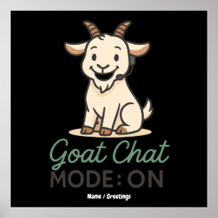 Ziegen-Chat-Modus: AN Lustiges Ziegen-Sprech-Des Poster