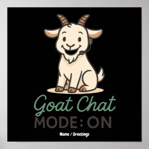 Ziegen-Chat-Modus: AN Lustiges Ziegen-Sprech-Des Poster