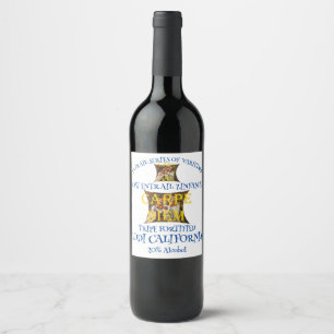Ziegen-Eingeweide-Zinfandel aus der kalifornischen Weinetikett