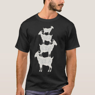 Ziegen gestapelt auf einander Tiertier Art T-Shirt