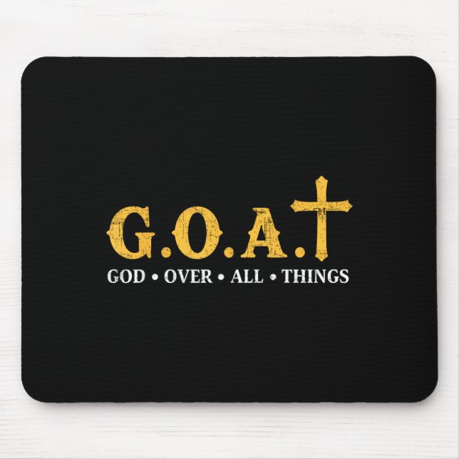 Ziegen Gott über alle Dinge Mousepad (Vorne)