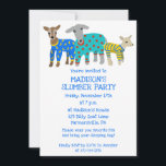 Ziegen in Pajamas Kids Slumber Party Einladung<br><div class="desc">Diese kundenspezifischen Party Einladungen eignen sich hervorragend für schlummige Party und zeichnen sich durch niedliche,  realistische Ziegenbilder mit farbenfrohen Schlafanzügen aus. Der gesamte Text auf diesen Einladungen ist für Ihre individuelle Touch bereit,  damit Sie diese mit Ihren Party-Details personalisieren können.</div>