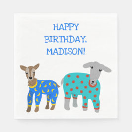 Ziegen in Pajamas Kids Slumber Party Serviette