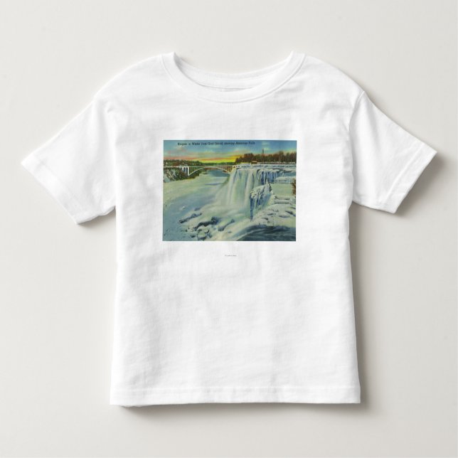 Ziegen-Insel-Ansicht des Amerikaners fällt in Kleinkind T-shirt (Vorderseite)