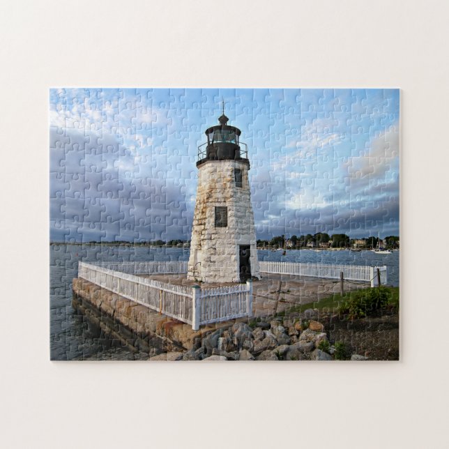 Ziegen-Insel-Leuchtturm, Rhode Island Puzzle (Horizontal)