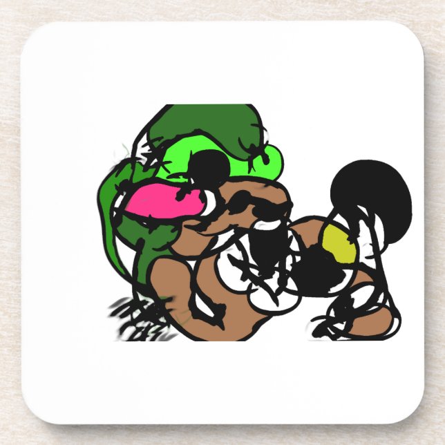 Ziegen machen Spaß Getränkeuntersetzer (Vorderseite)