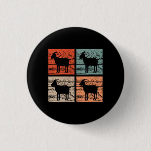 Ziegen Retro Button
