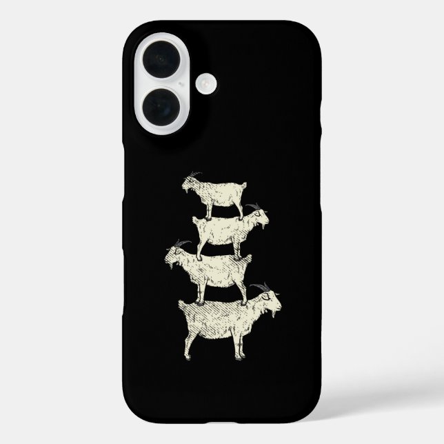Ziegen Retro Case-Mate iPhone Hülle (Rückseite)