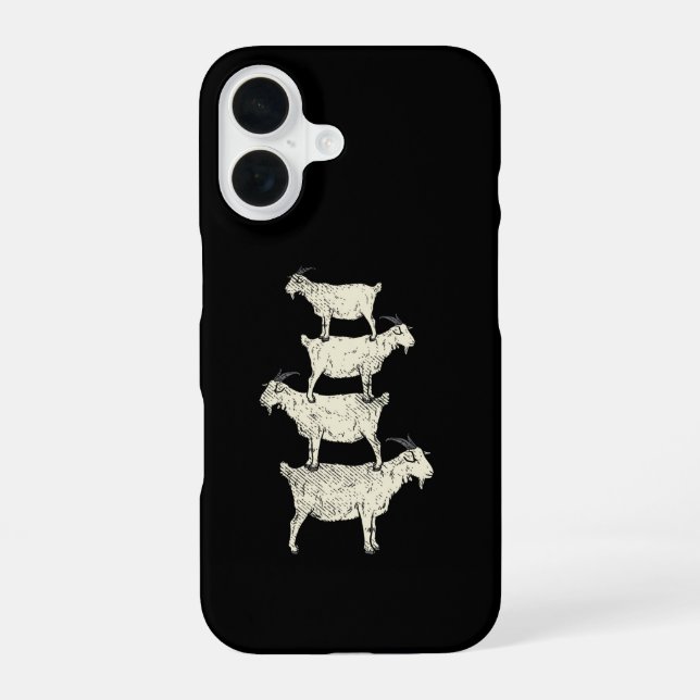 Ziegen Retro iPhone 16 Hülle (Rückseite)