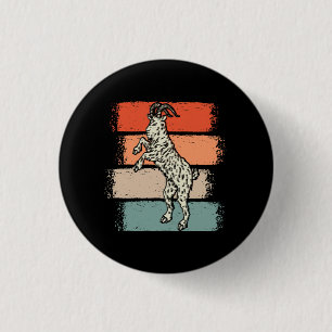 Ziegen Retro Vintage Button