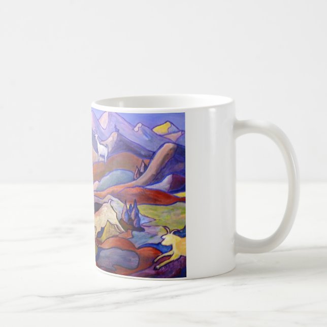 Ziegen und Berge Kaffeetasse (Rechts)
