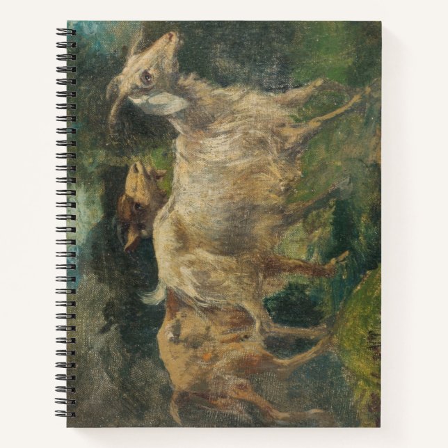 Ziegen (von Vincenzo Caprile) Notizbuch (Vorderseite)