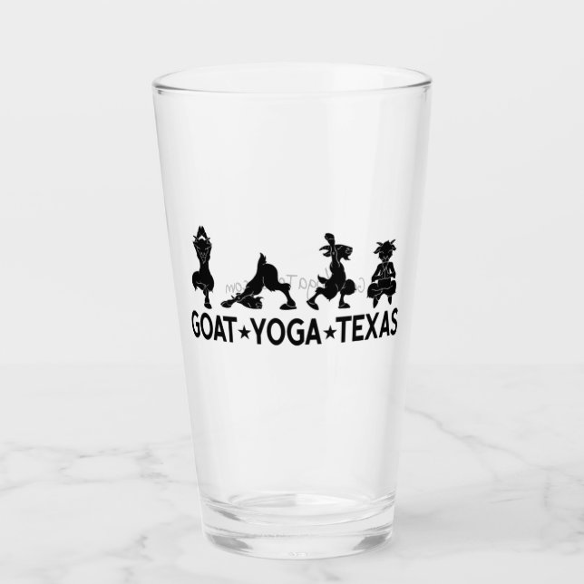 Ziegen-Yoga-Texas-Liter-Glas Glas (Vorderseite)