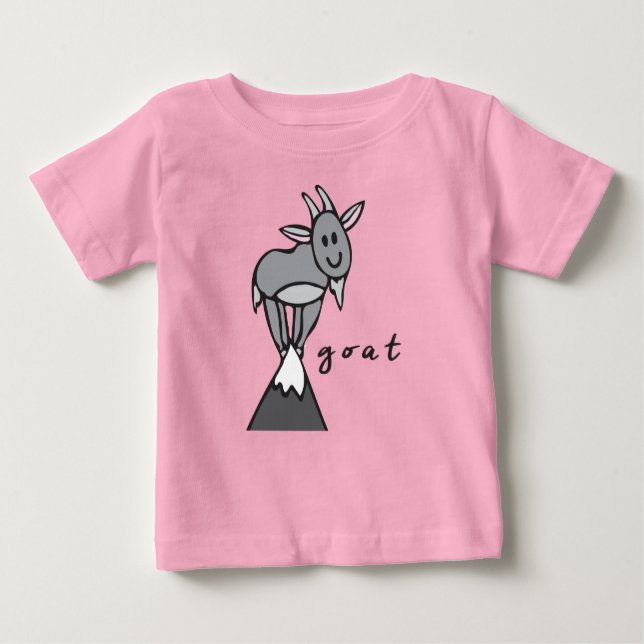 ZiegenBaby-Top oder T - Shirt (mit Unterlage) (Vorderseite)