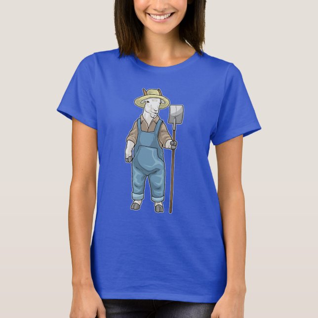 Ziegenbauer Schaufel Farm T-Shirt (Vorderseite)