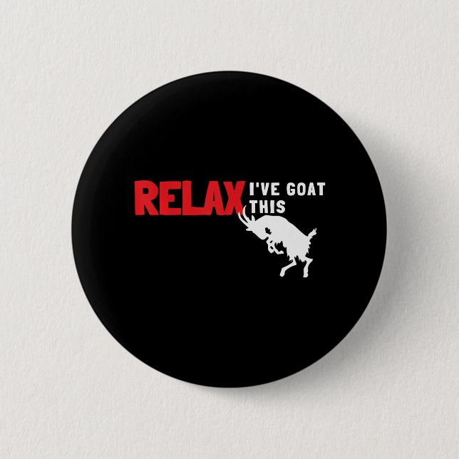 Ziegenberuhigung Bauer Farm Entspannen Ich habe hi Button (Vorderseite)