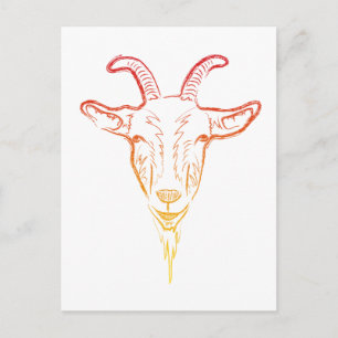 Ziegenbild Postkarte