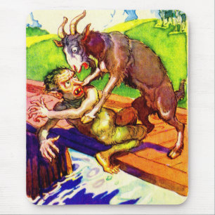 Ziegenbruck und -troll mousepad