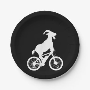 Ziegenfahrer Funny Goat Lover Graphic Pappteller