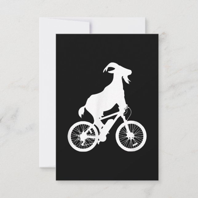 Ziegenfahrer Funny Goat Lover Graphic RSVP Karte (Vorderseite)
