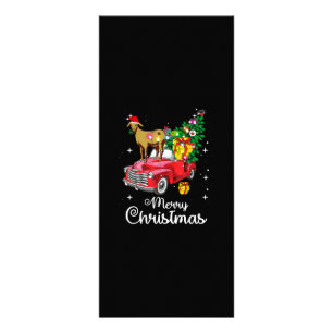 Ziegenfahrt Roter Wagen Weihnachten Werbekarte
