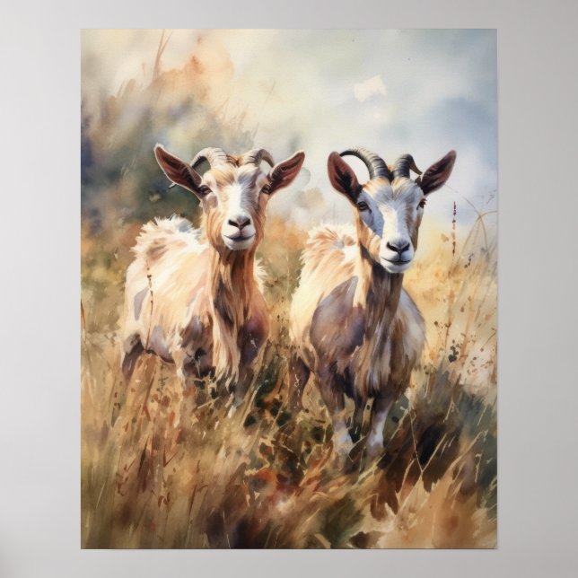 Ziegenfarm Animal Art Print Poster (Vorne)
