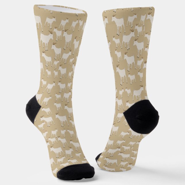 Ziegenfarm Tiermuster  Socken (Gewinkelt)