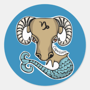 Ziegenfisch-Rundsticker Runder Aufkleber