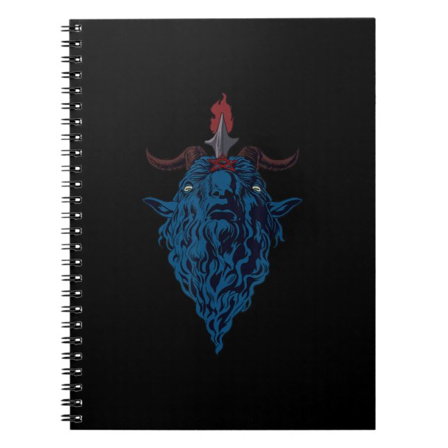 Ziegenfleisch von Mendes Satan Dark Goth Notizblock (Vorderseite)